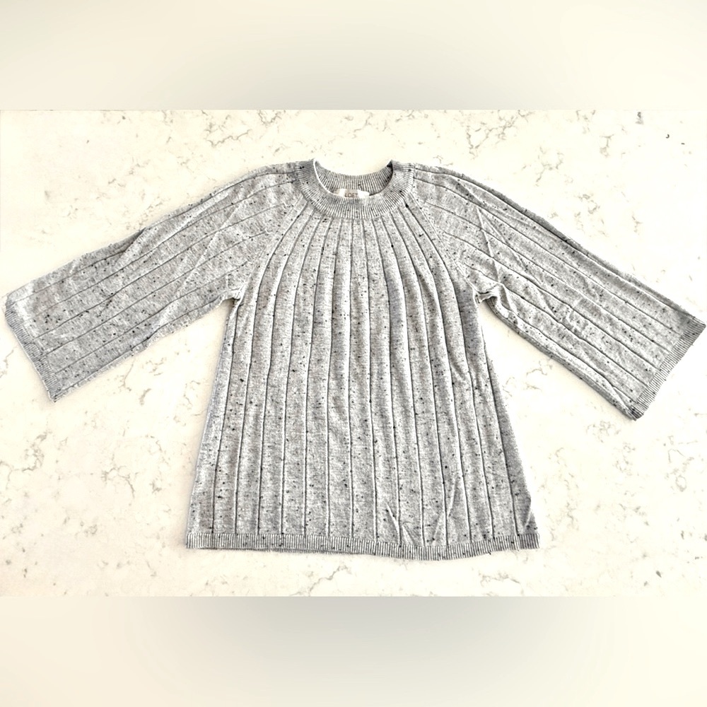LOFT Heathered Gray Knit Sweater - NWOT
